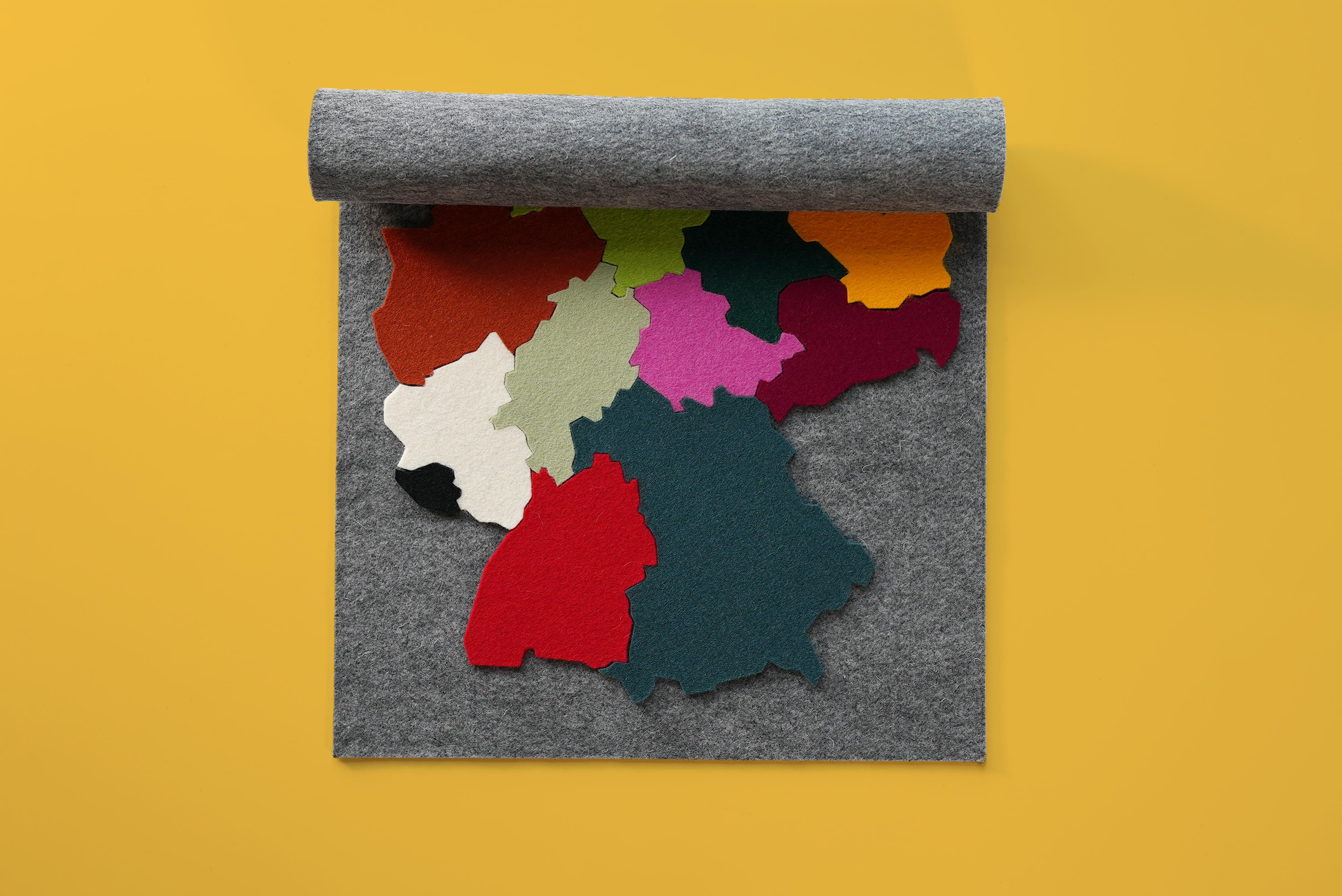 Deutschlandkarte aus Filz