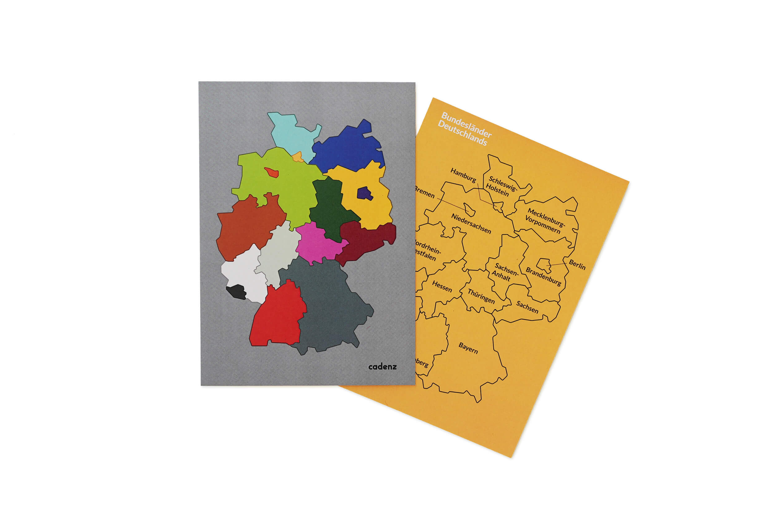 Lösungskarte zu Deutschlandkarte aus Filz