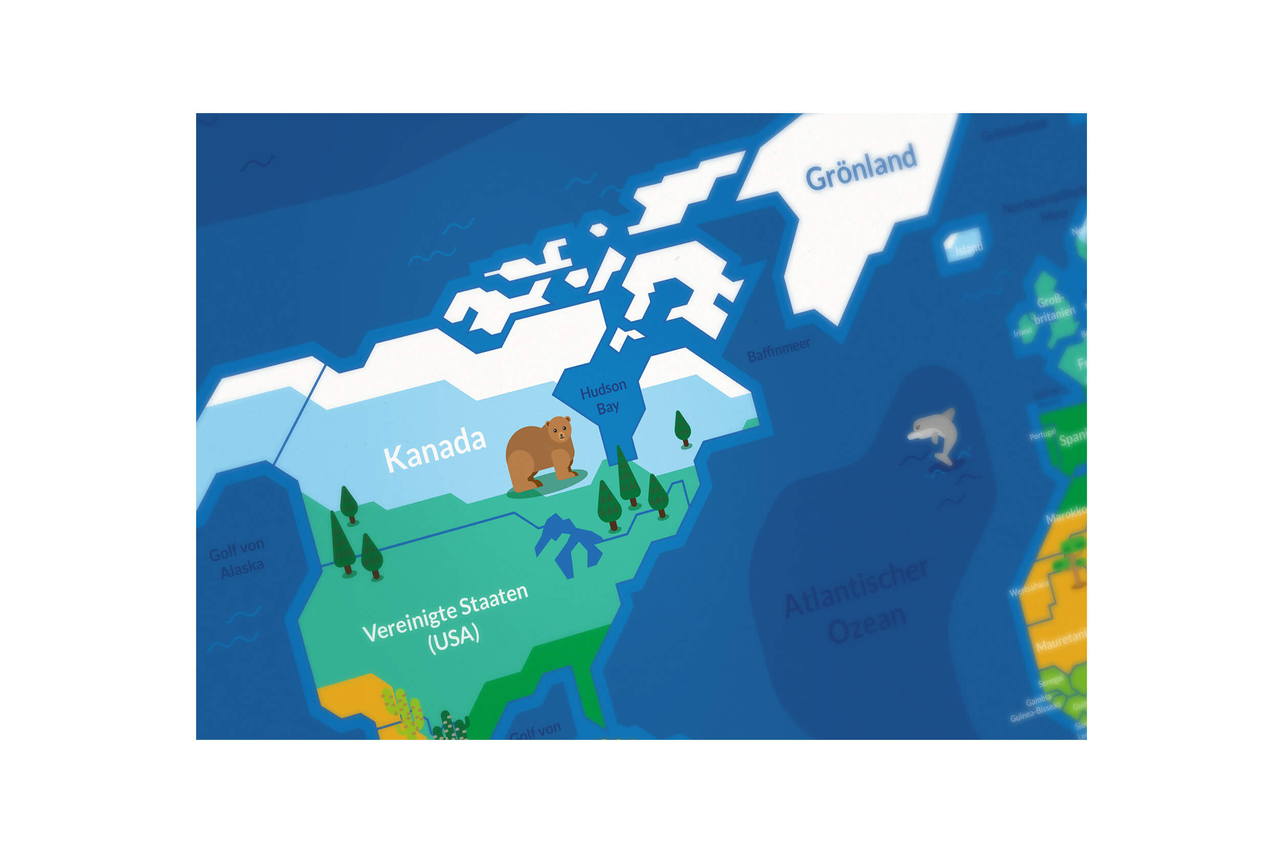 Poster Weltkarte Detail